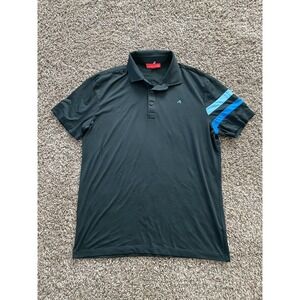 Redvanly Golf Polo Shirt Black Performance Stretch Short Sleeve Mens M